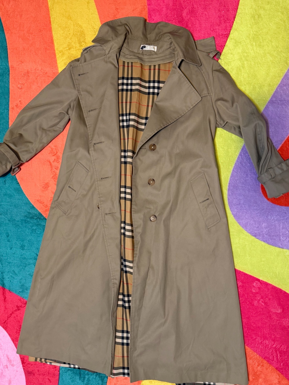 70s true vintage forecaster Trench Coat with Signature Check Lining - Woman’s